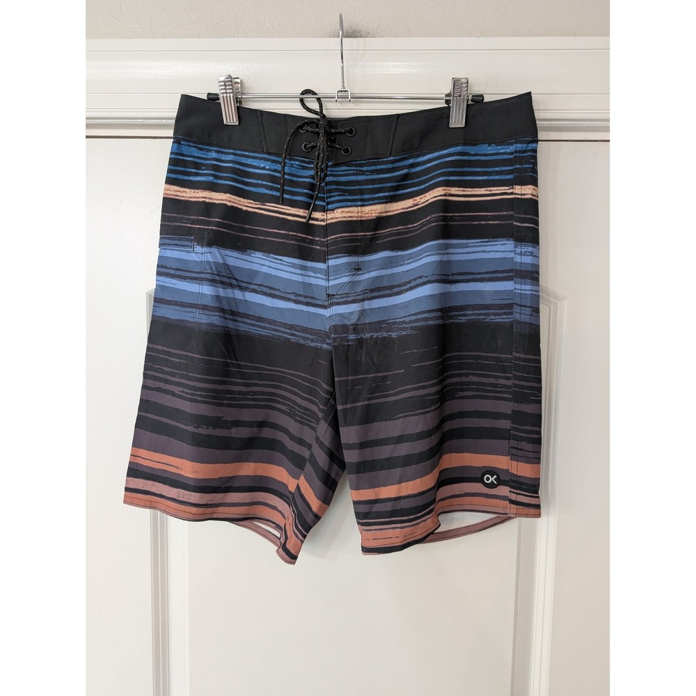 Outerknown Mens 29 Nomadic Board Shorts Striped Swim Trunk NWTs beach surfer‎